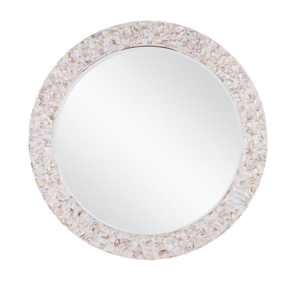 Uma Mother of Pearl Round Mirror
 - Sea Green Designs