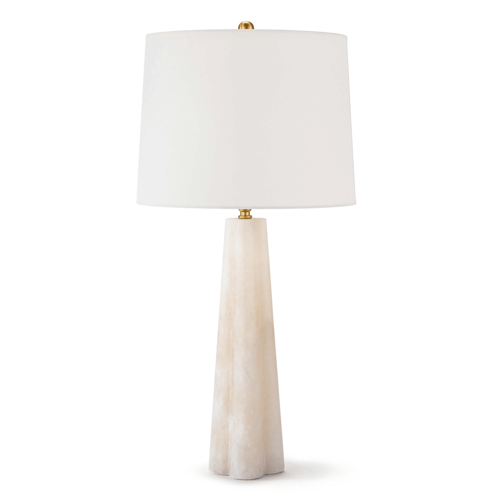 Quatrefoil Alabaster Table Lamp Small - Sea Green Designs