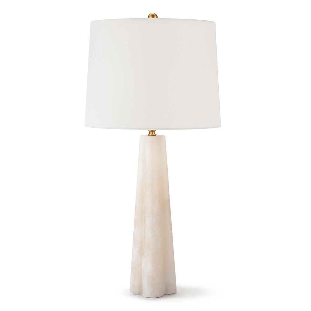 Quatrefoil Alabaster Table Lamp Small - Sea Green Designs