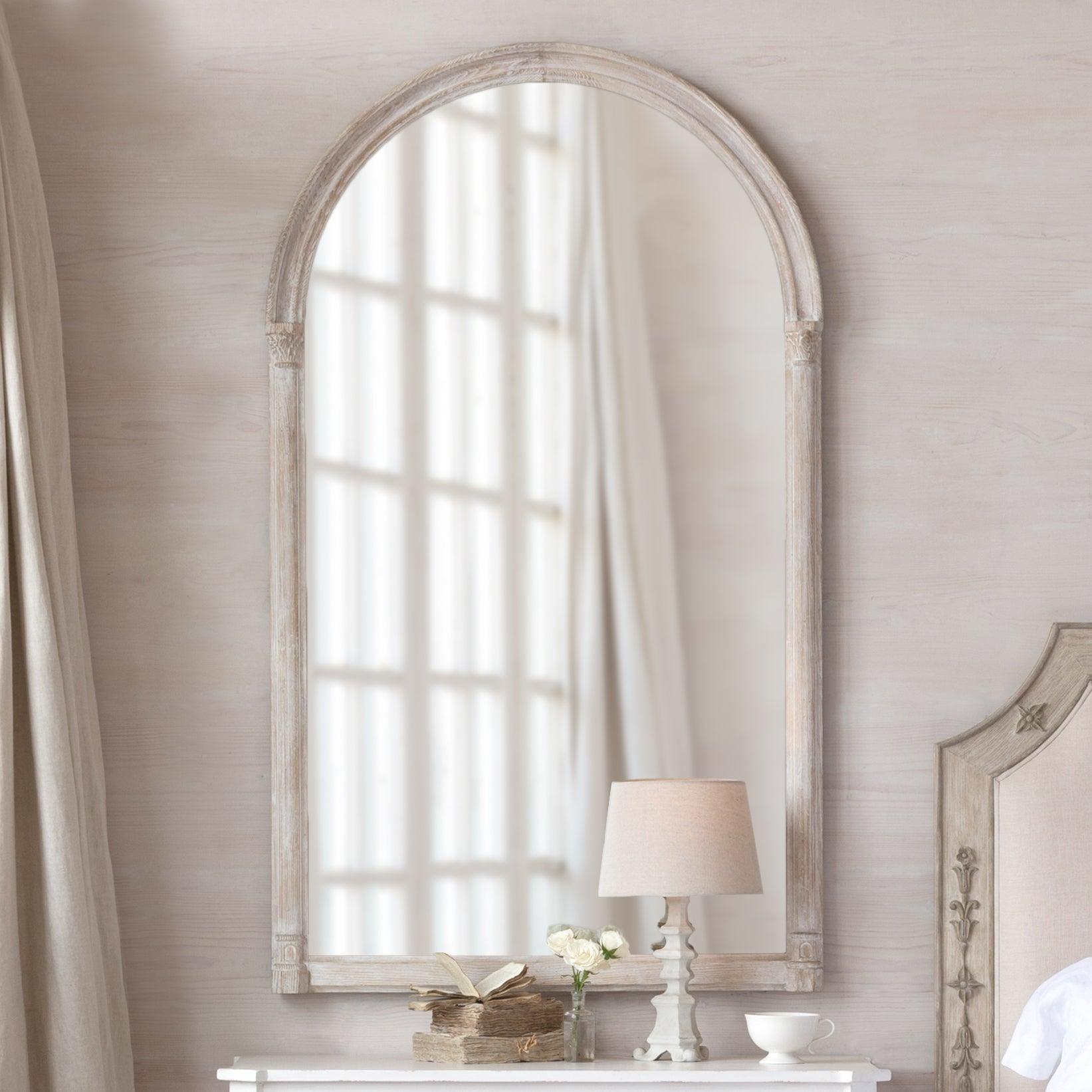 Renaissance Mirror in Lime-Washed Oak Finish - Sea Green Designs