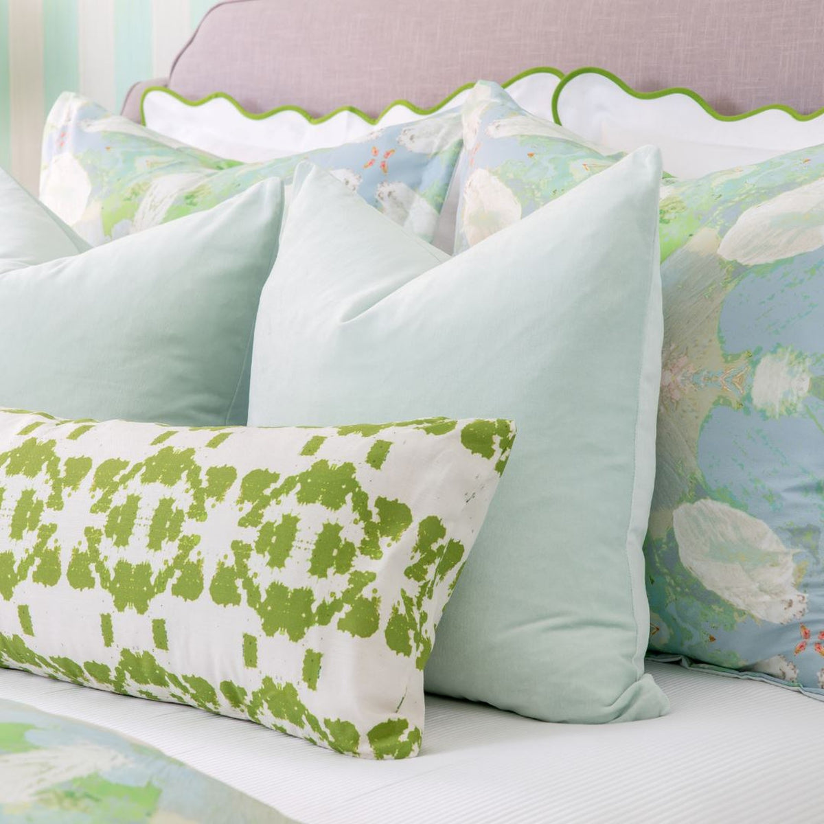 Solid Velvet Pillow in Robin's Egg
