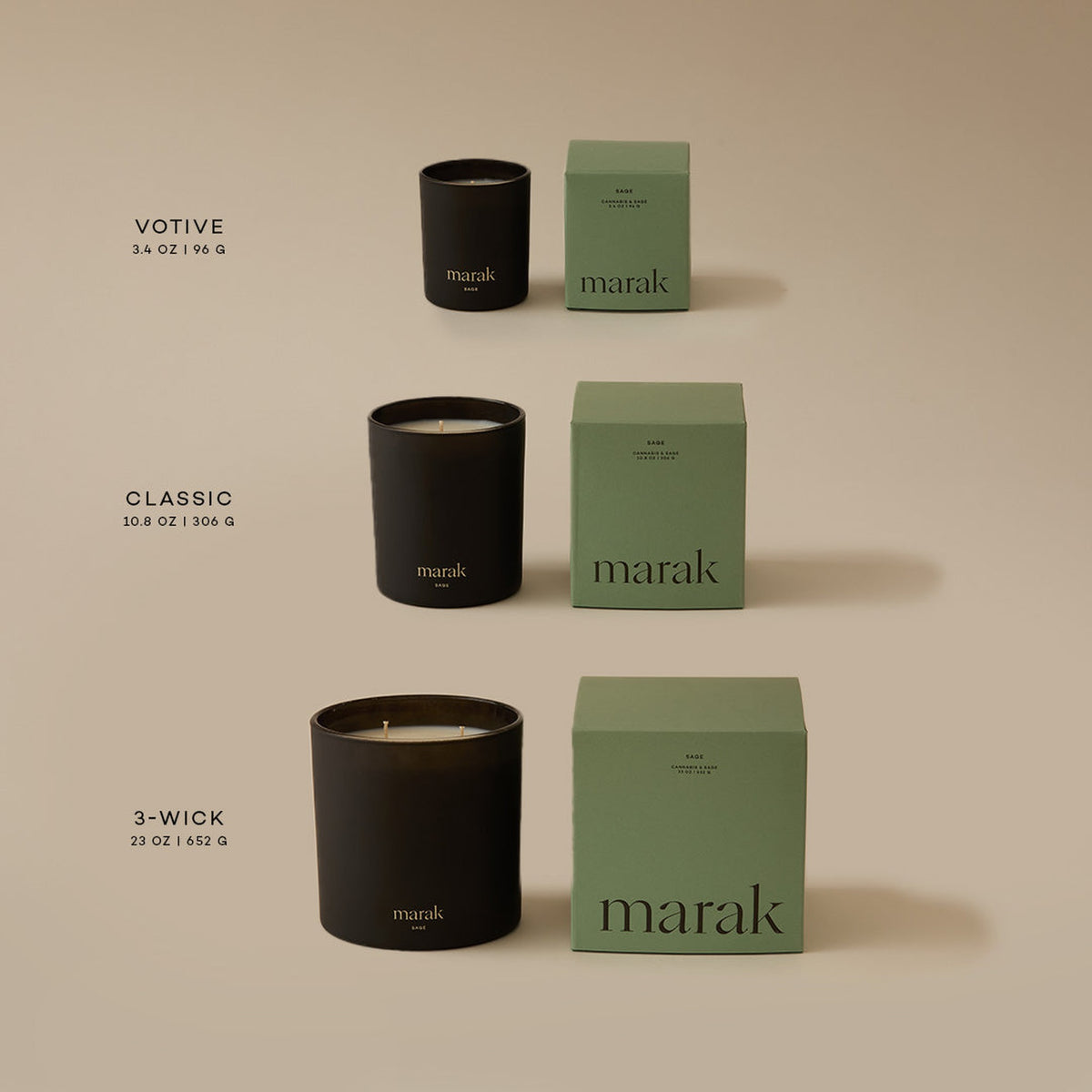 Sage Candle, Cannabis & Sage