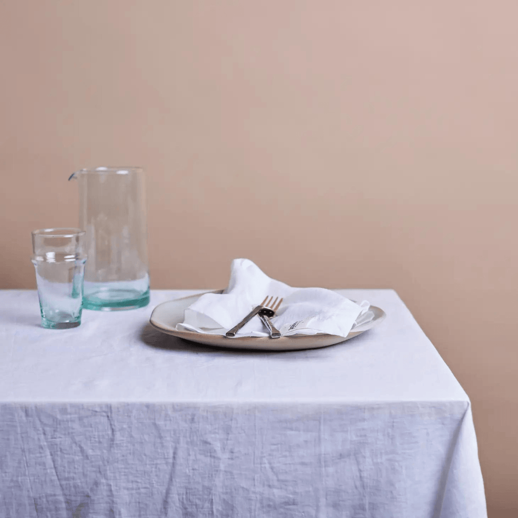 Shore Tablecloth | White - Sea Green Designs