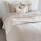 So Soft Linen Duvet - Sea Green Designs