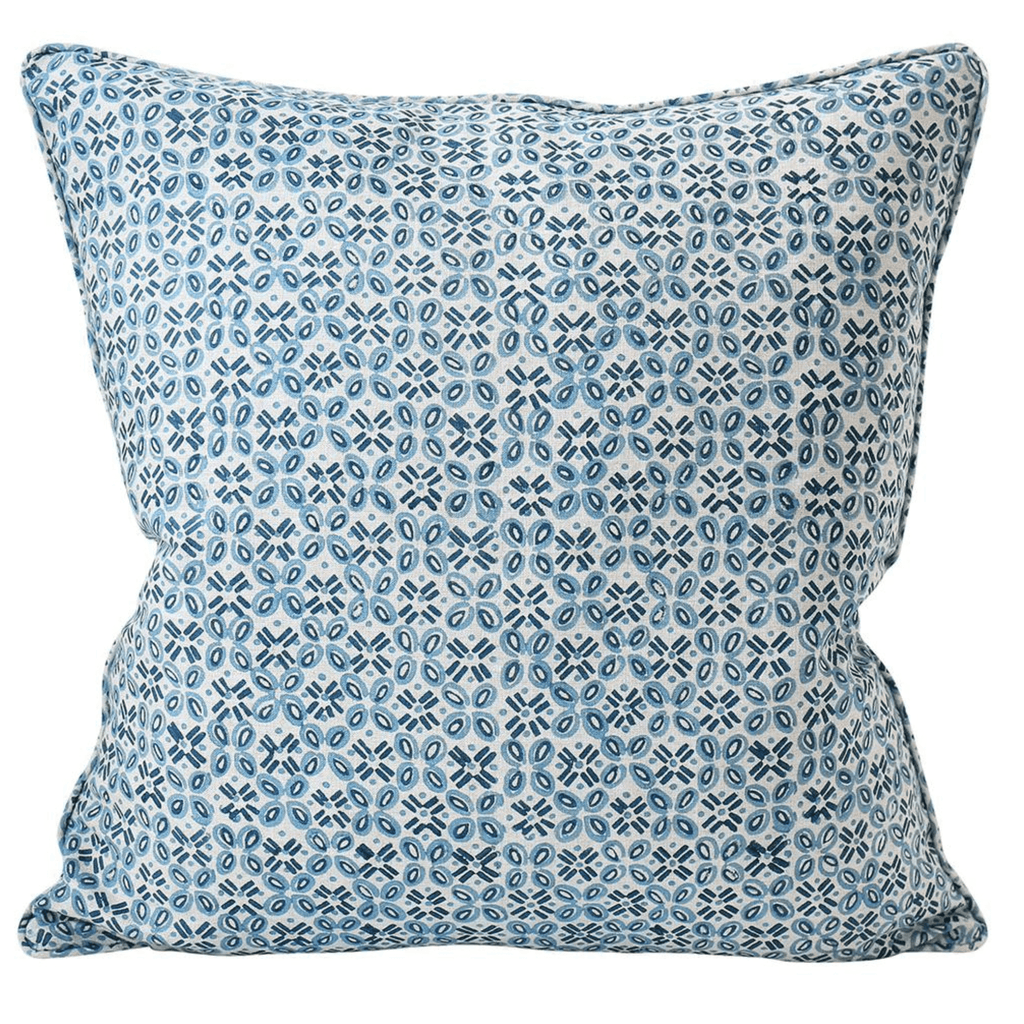 Sochi Azure Linen Cushion - Sea Green Designs