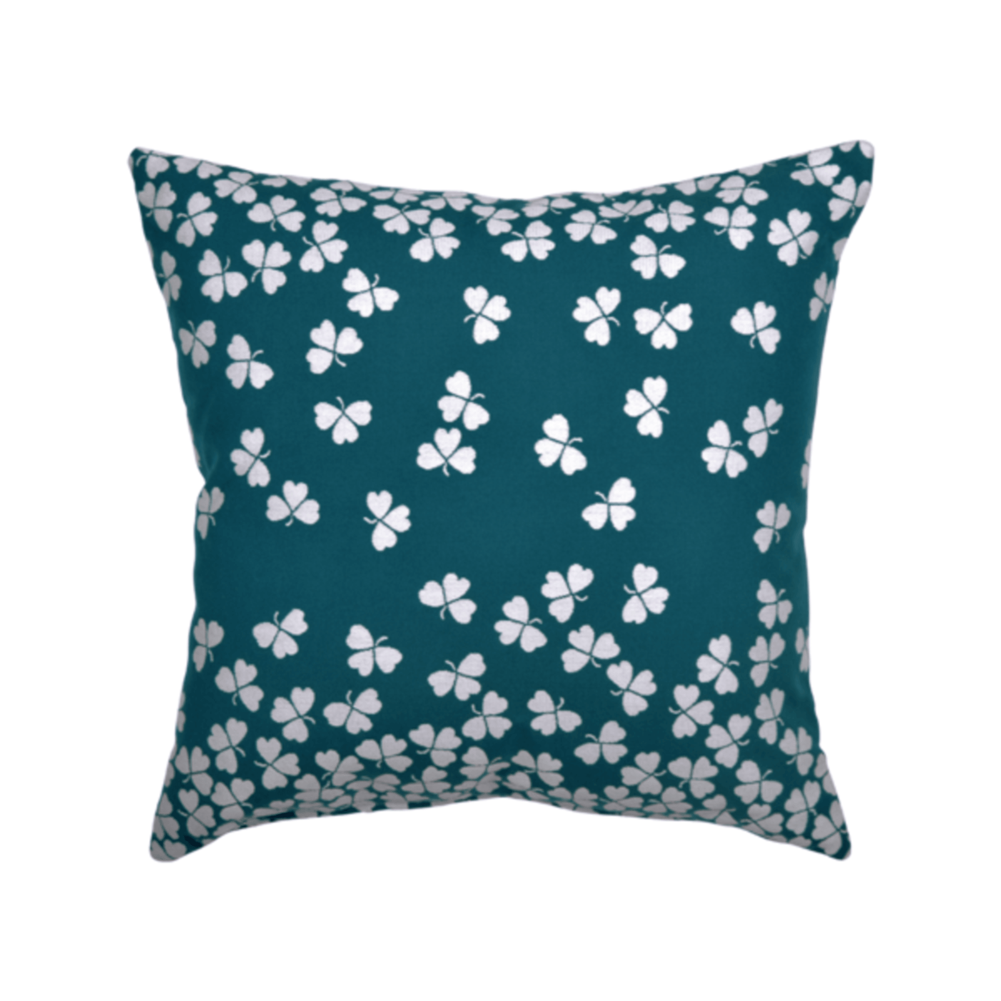 Square Trefle Pillow - Sea Green Designs