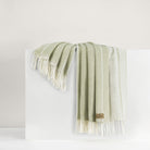 Sage Fiji Stripe Throw - Sea Green Desins