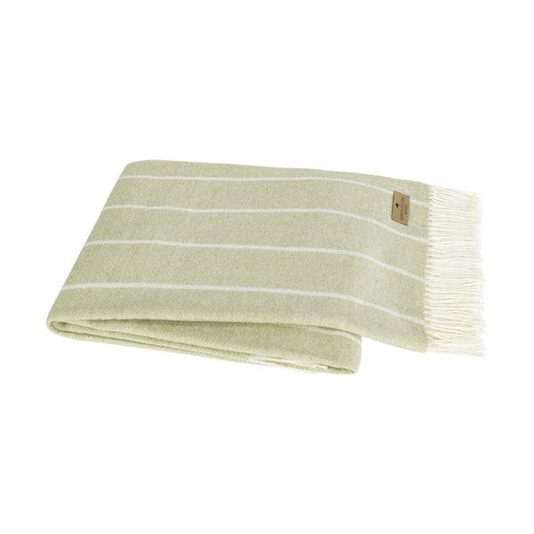 Sage Fiji Stripe Throw - Sea Green Desins