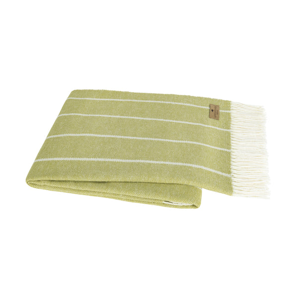 Lemongrass Fiji Stripe Throw - Sea Green Designs