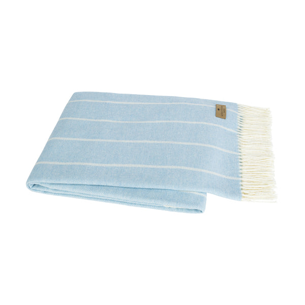 Sky Blue Fiji Stripe Throw - Sea Green Designs