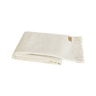 Heathered Ivory Herringbone Cashmere Throw  Sea Green Designs