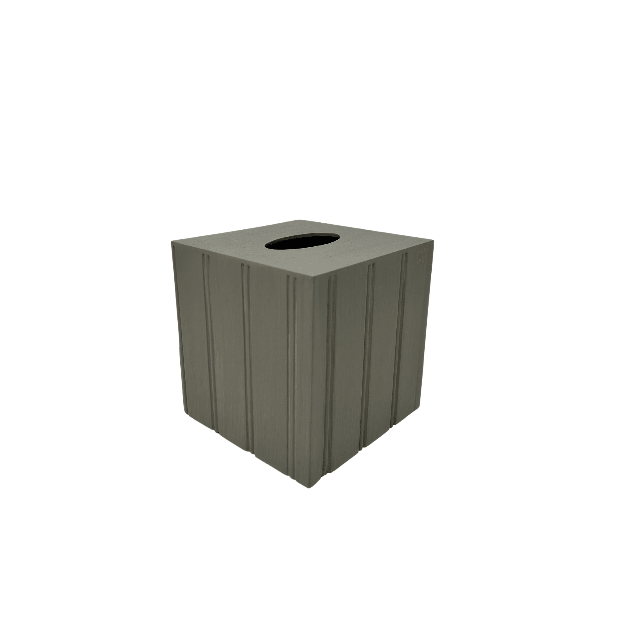 Wainscott Tissue Box in Grey - Sea Green Designs