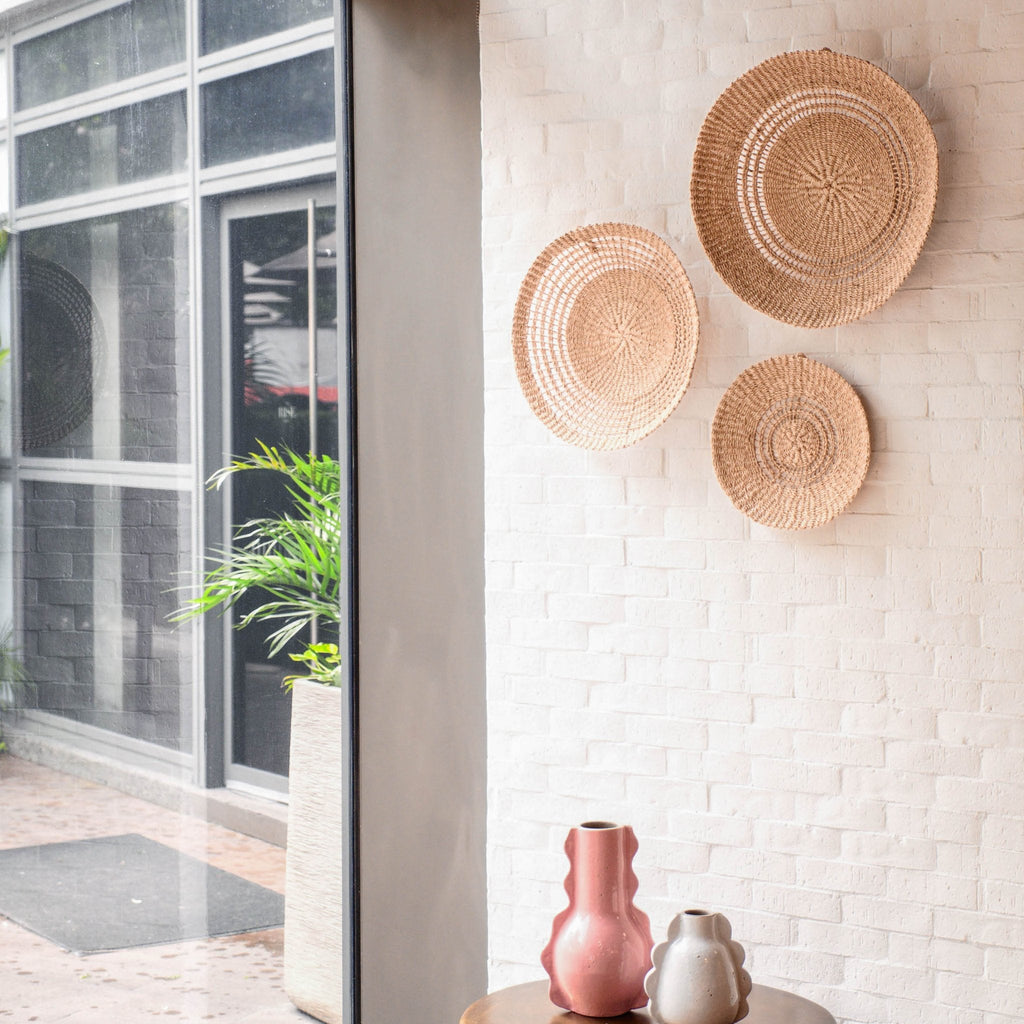 Open Weave Wall Baskets, Medium - Sea Green Designs