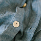 Linen Duvet Cover Set in Denim Blue - Sea Green Designs
