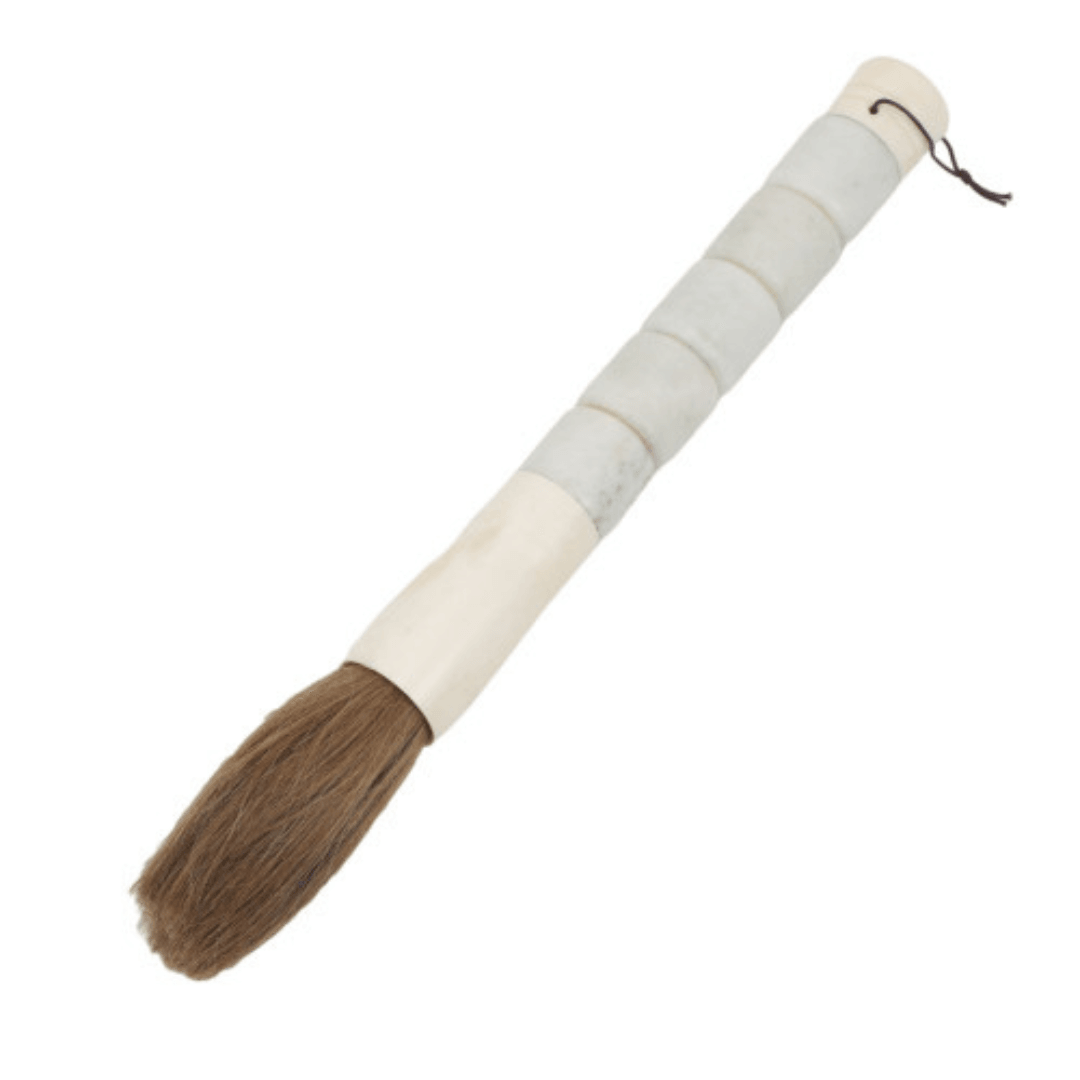 White Jade Calligraphy Brush - Sea Green Designs