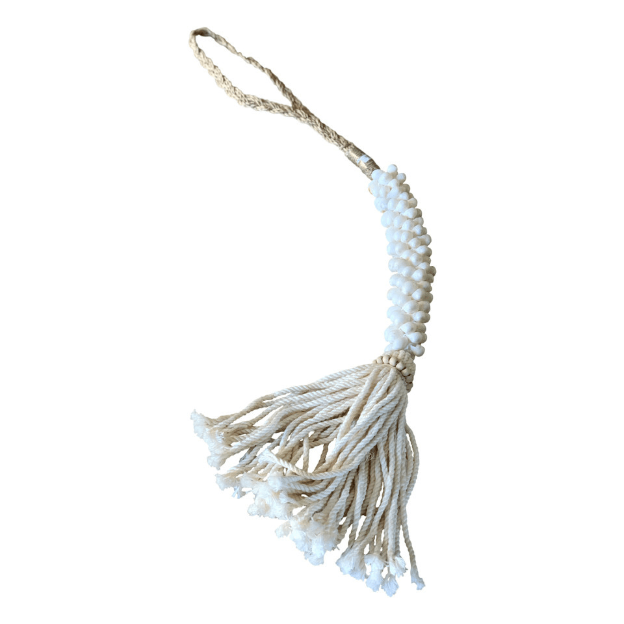White Shell Tassel - Sea Green Designs
