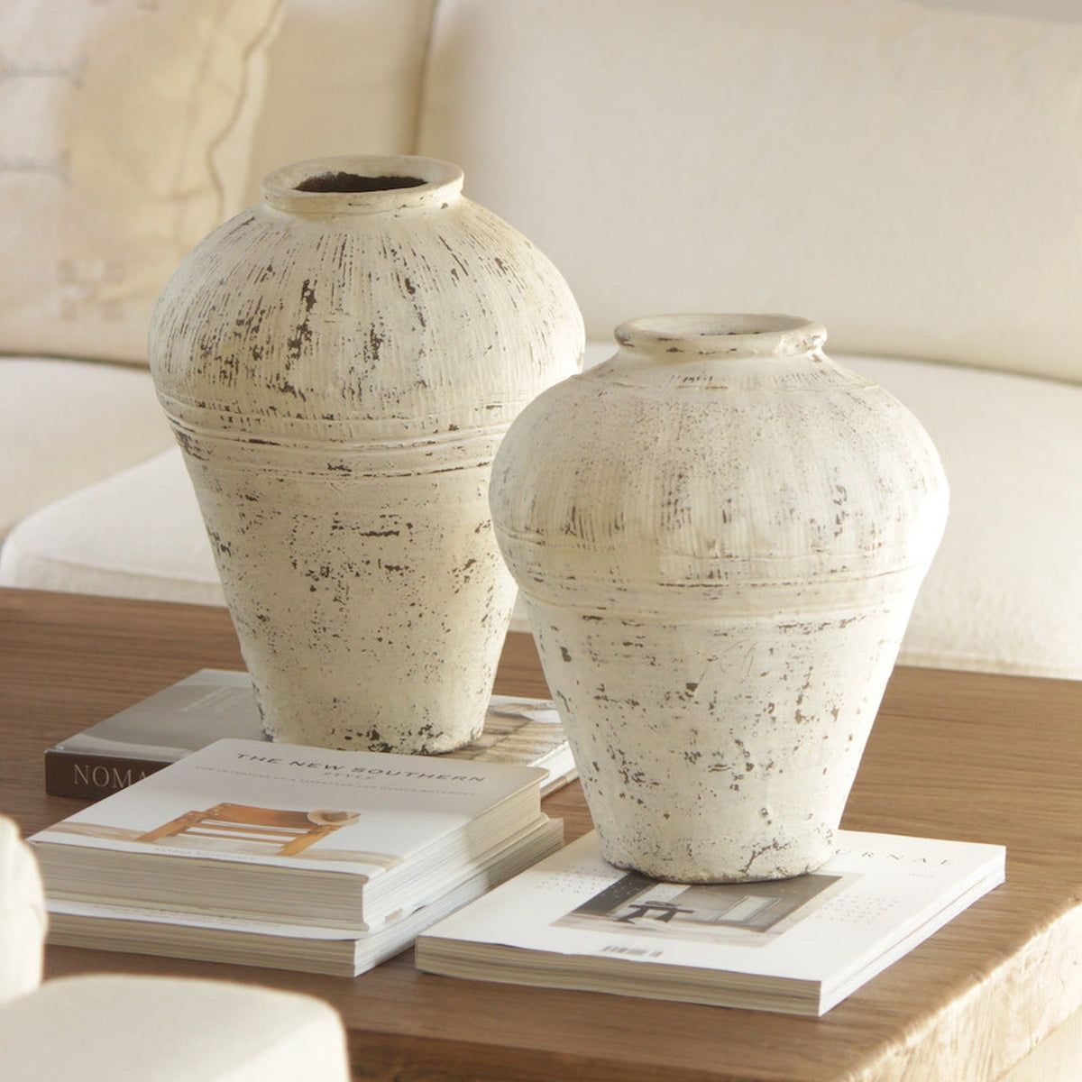 Antique Jar in White Wash