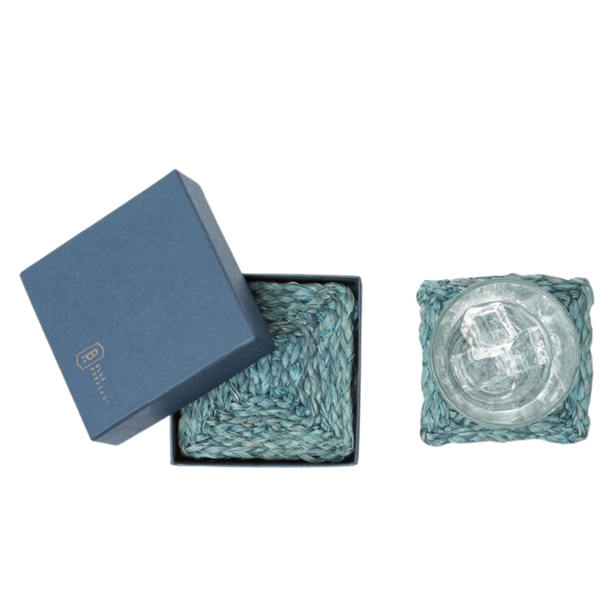 Zoey Mixed Blue Square Coaster (4) - Sea Green Designs